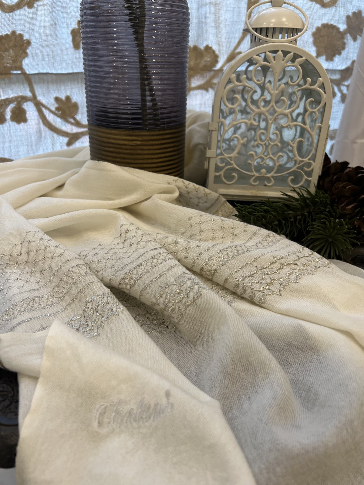 Pashmina Silk embroidered